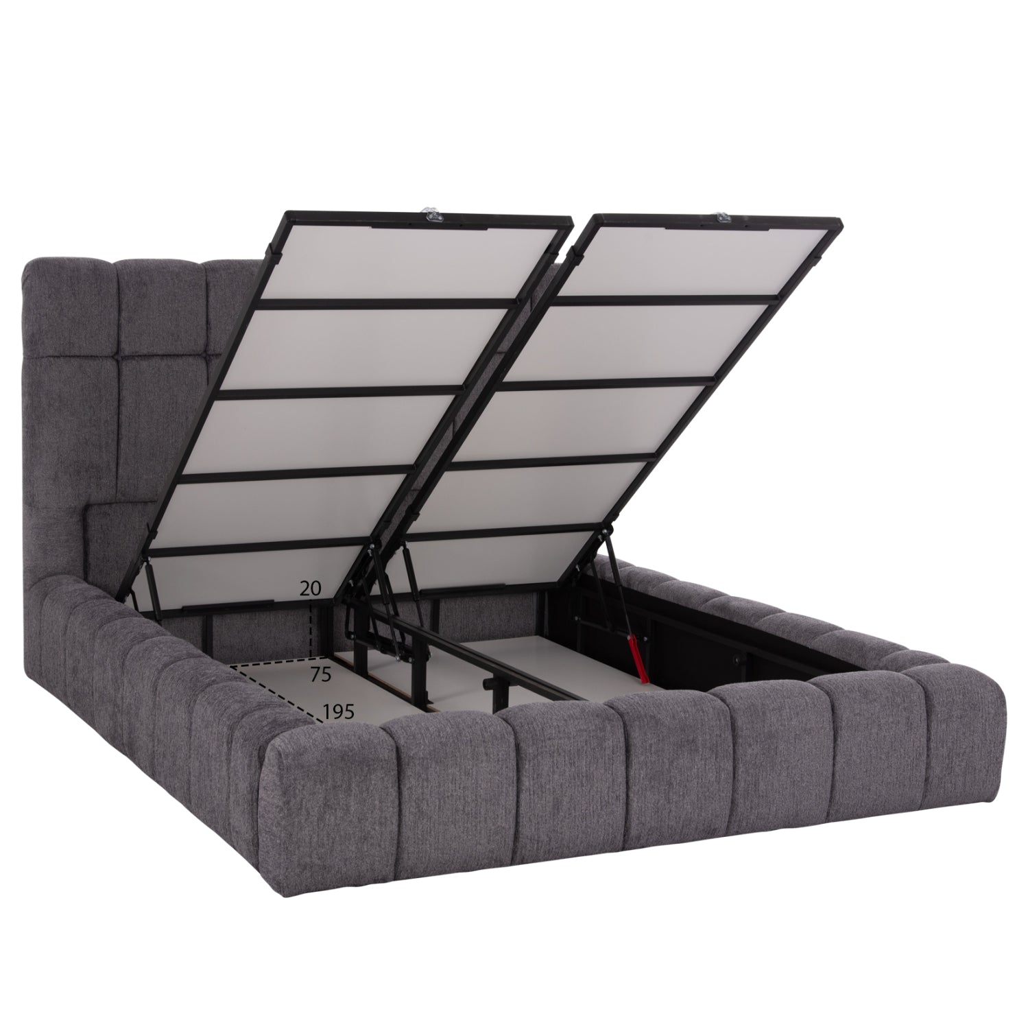 Легло Ramon сив цвят 160x200см