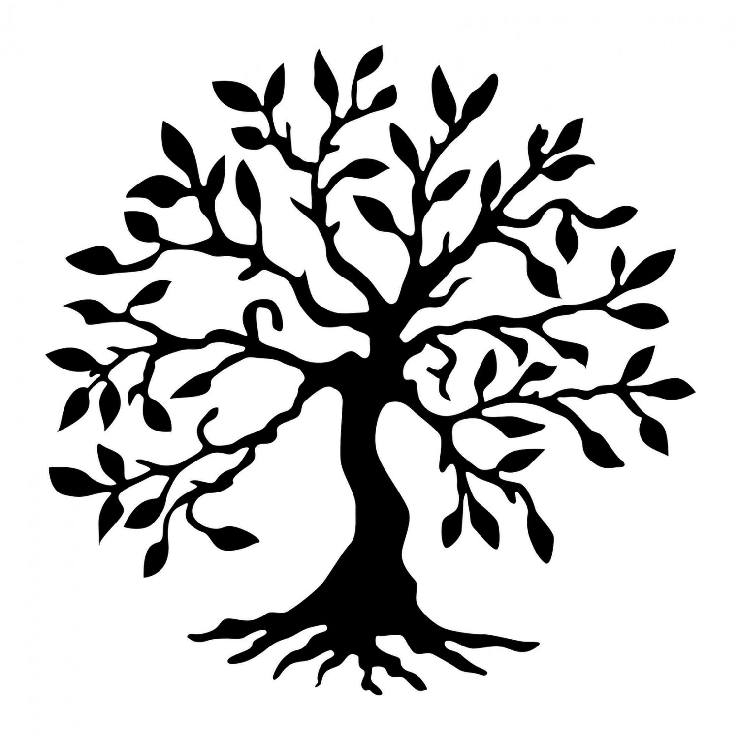 Декор за стена 100% металик черно дърво 60х60