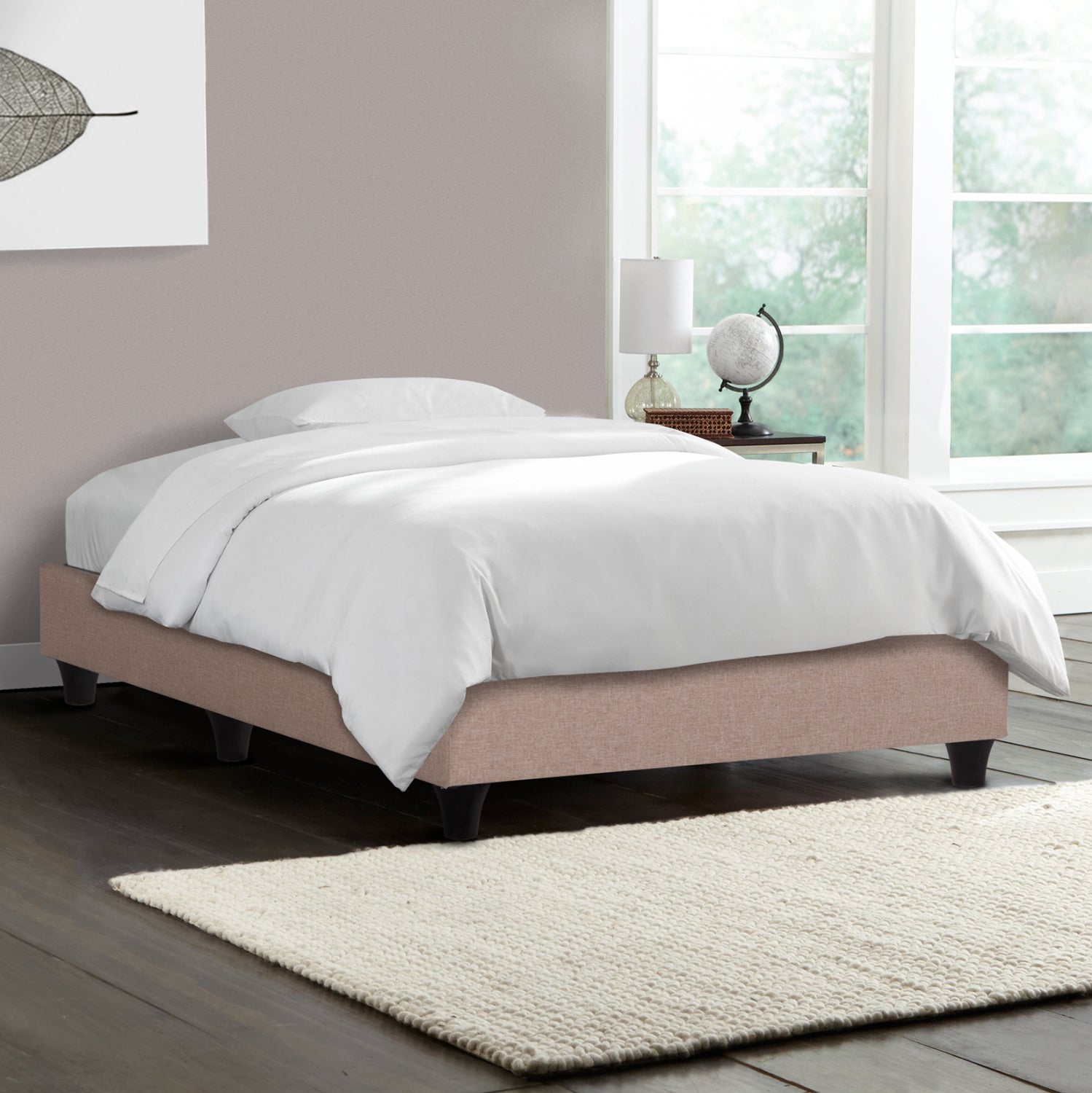 Легло SIGGY без място за съхранение/бежов дамаска- за матрак 90х200см.