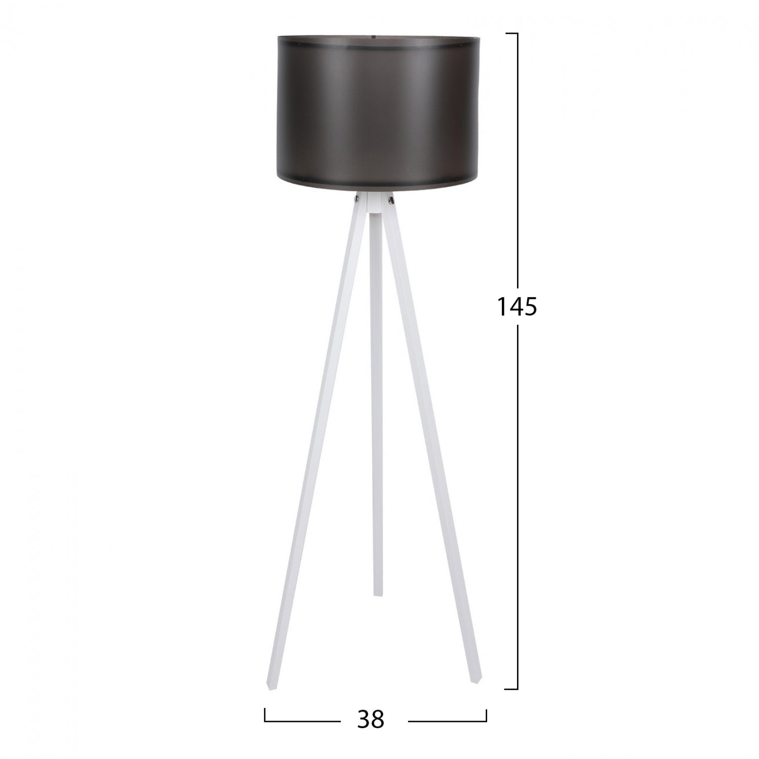 Подова лампа CAGNEY цвят черен-бял Φ38x145 см