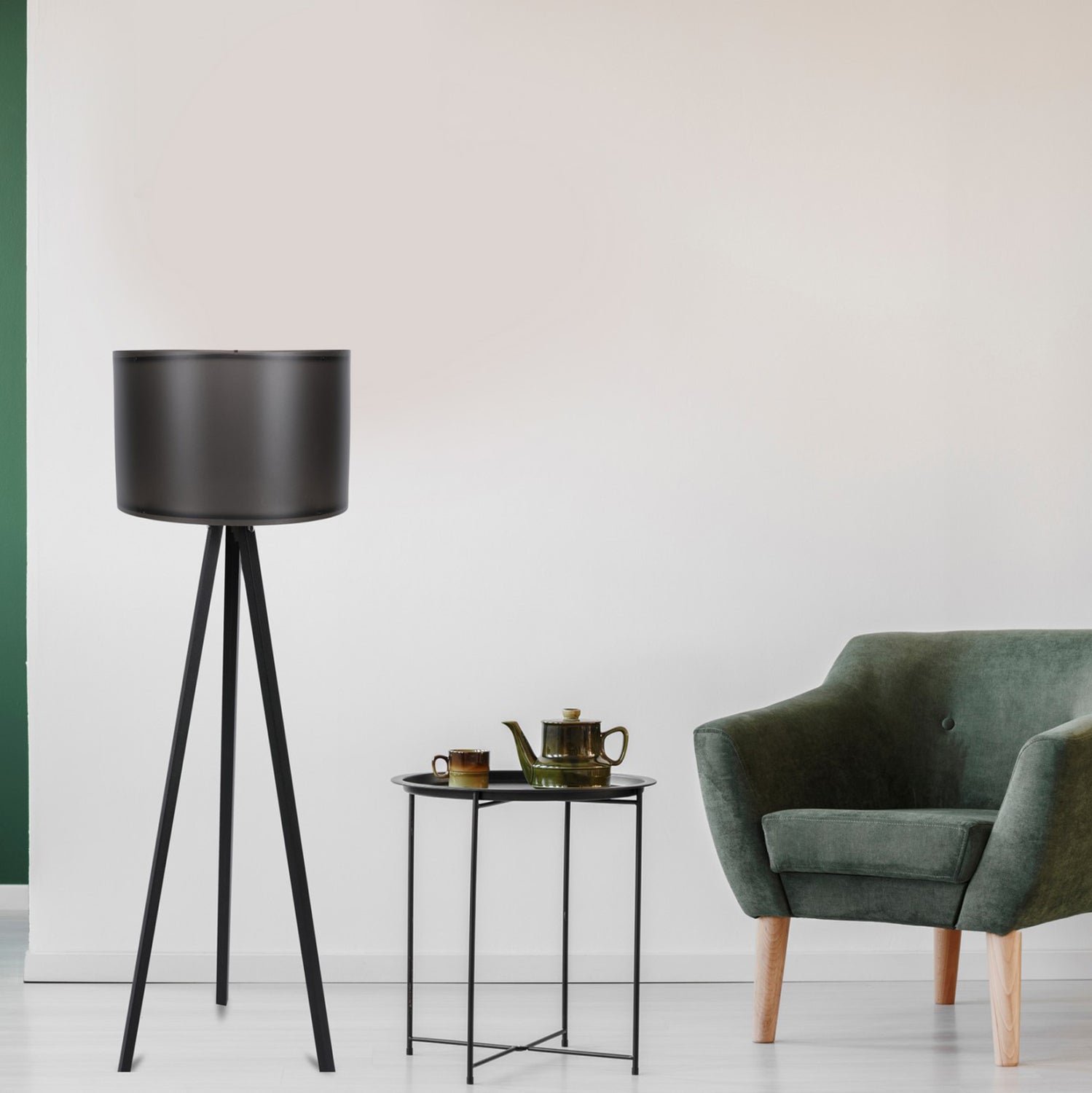 Подова лампа CAGNEY черен цвят Φ38x145