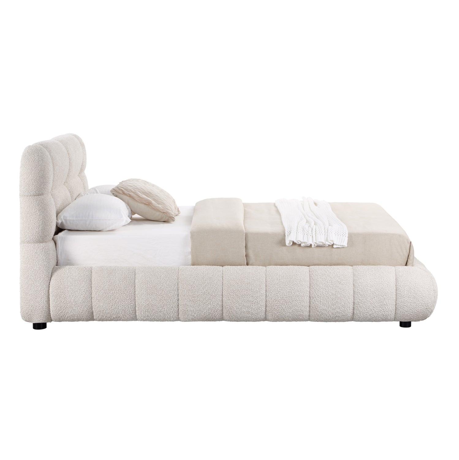 Легло BUBBLE букле бежов цвят 160x200см