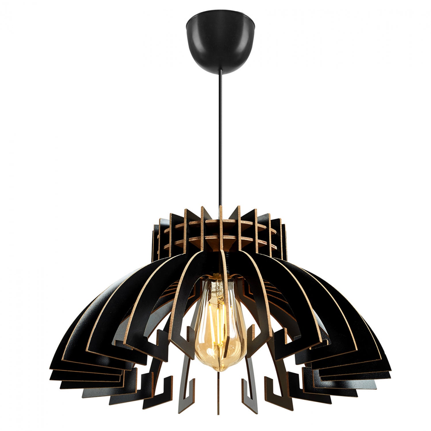 Таванна лампа 7350 черен цвят Φ54x65см