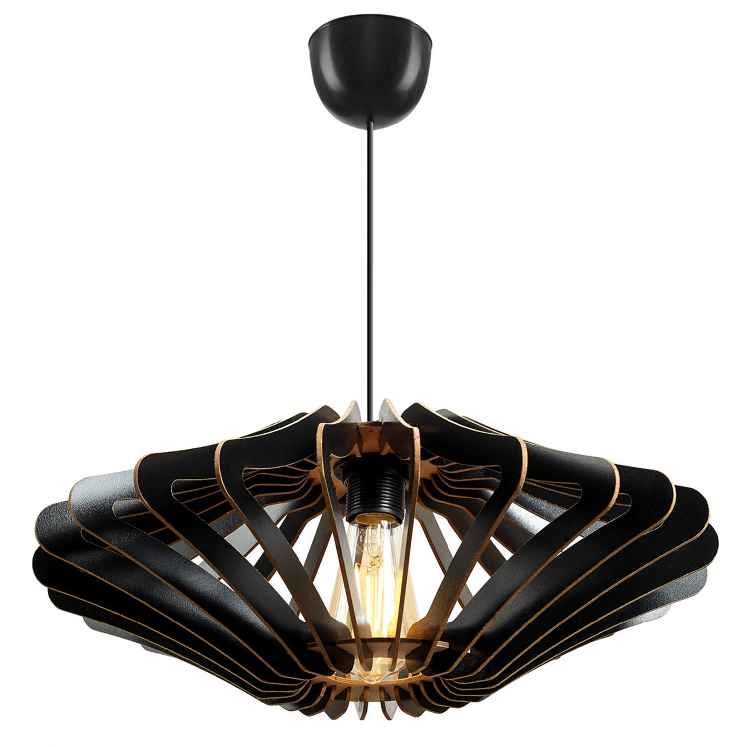 Таванна лампа Ерин черен цвят Φ47x55см