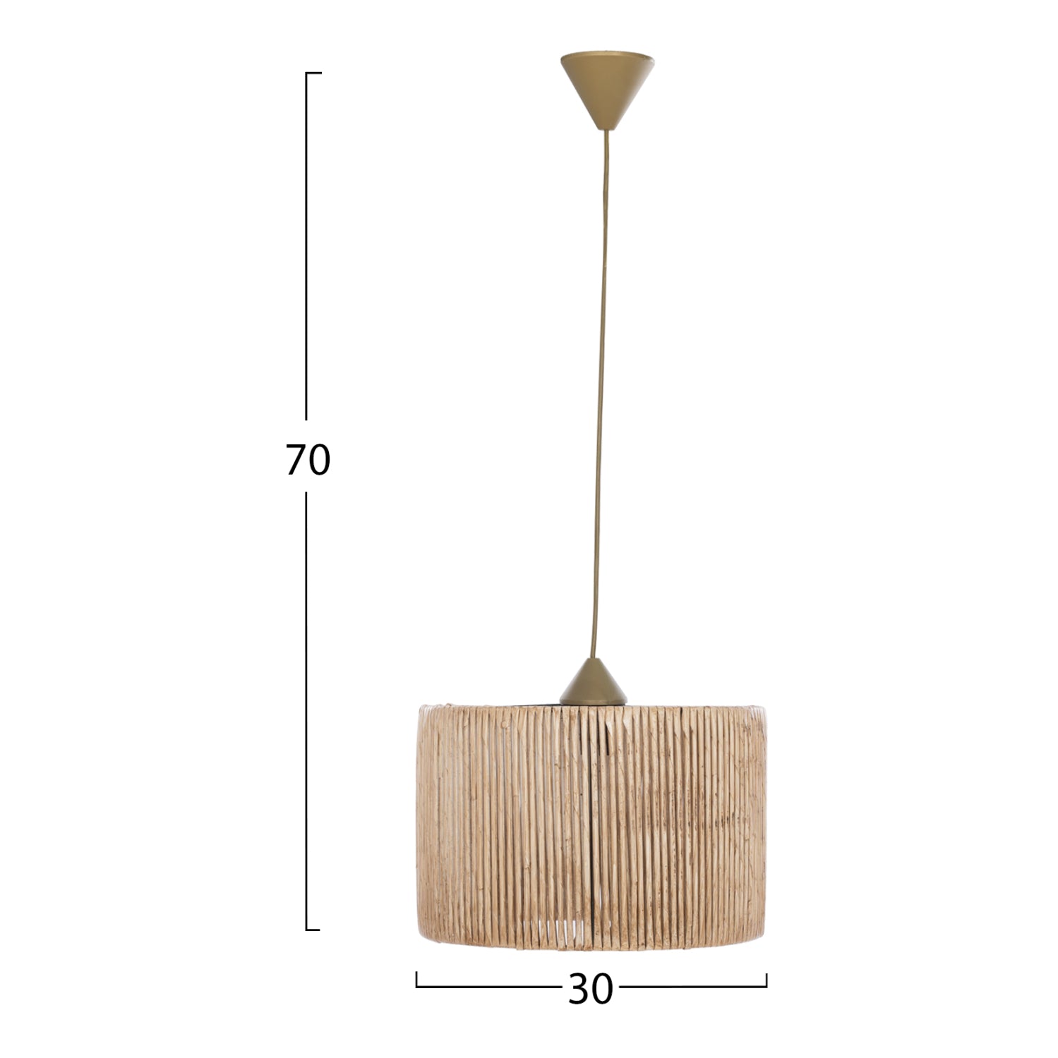 Таванна лампа Бамби естествен цвят 30x30x70см