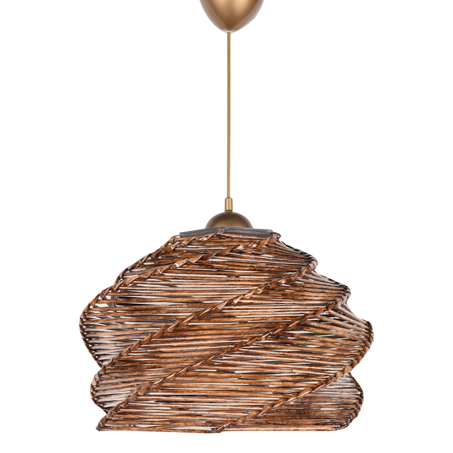 Висяща лампа в бохо стил /цвят орех