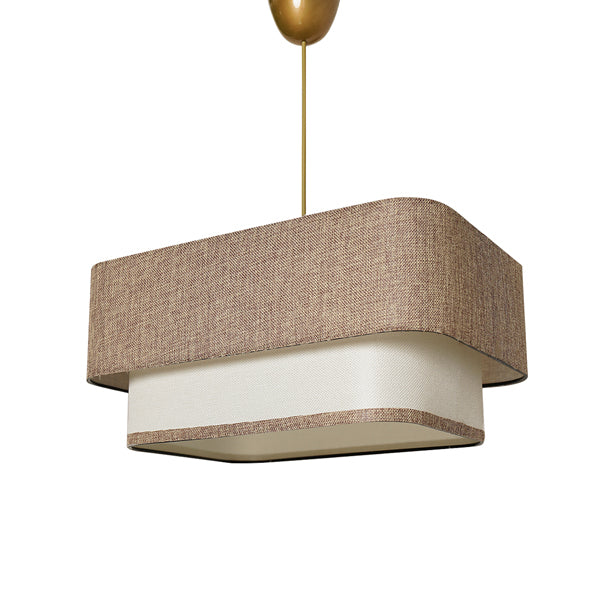 Пенсал за таван, метал и плат, бежово-бял, 35x20x70в см