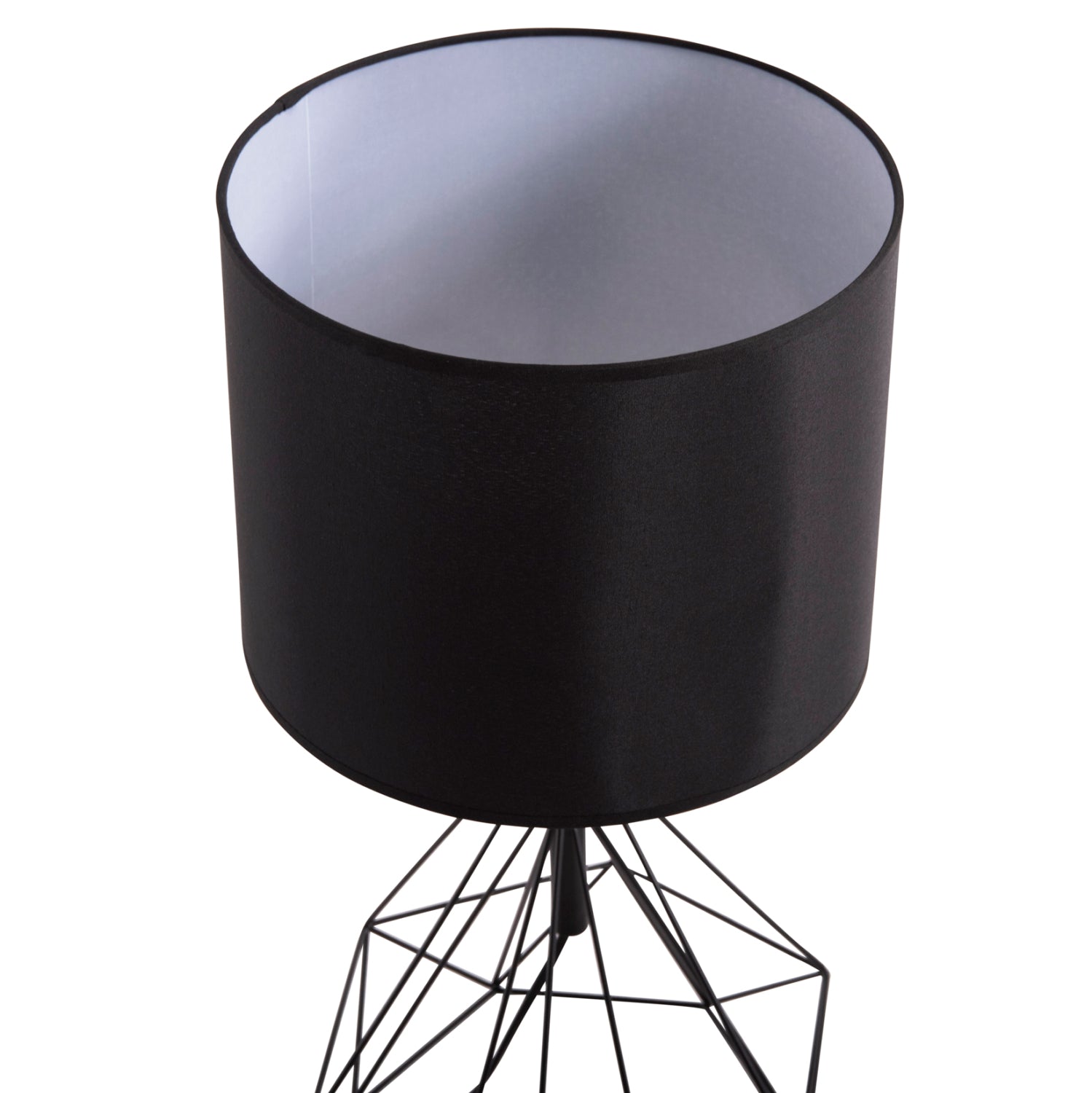 Настолна лампа geilo черен метал -- черна pvc шапка φ25x48.5см