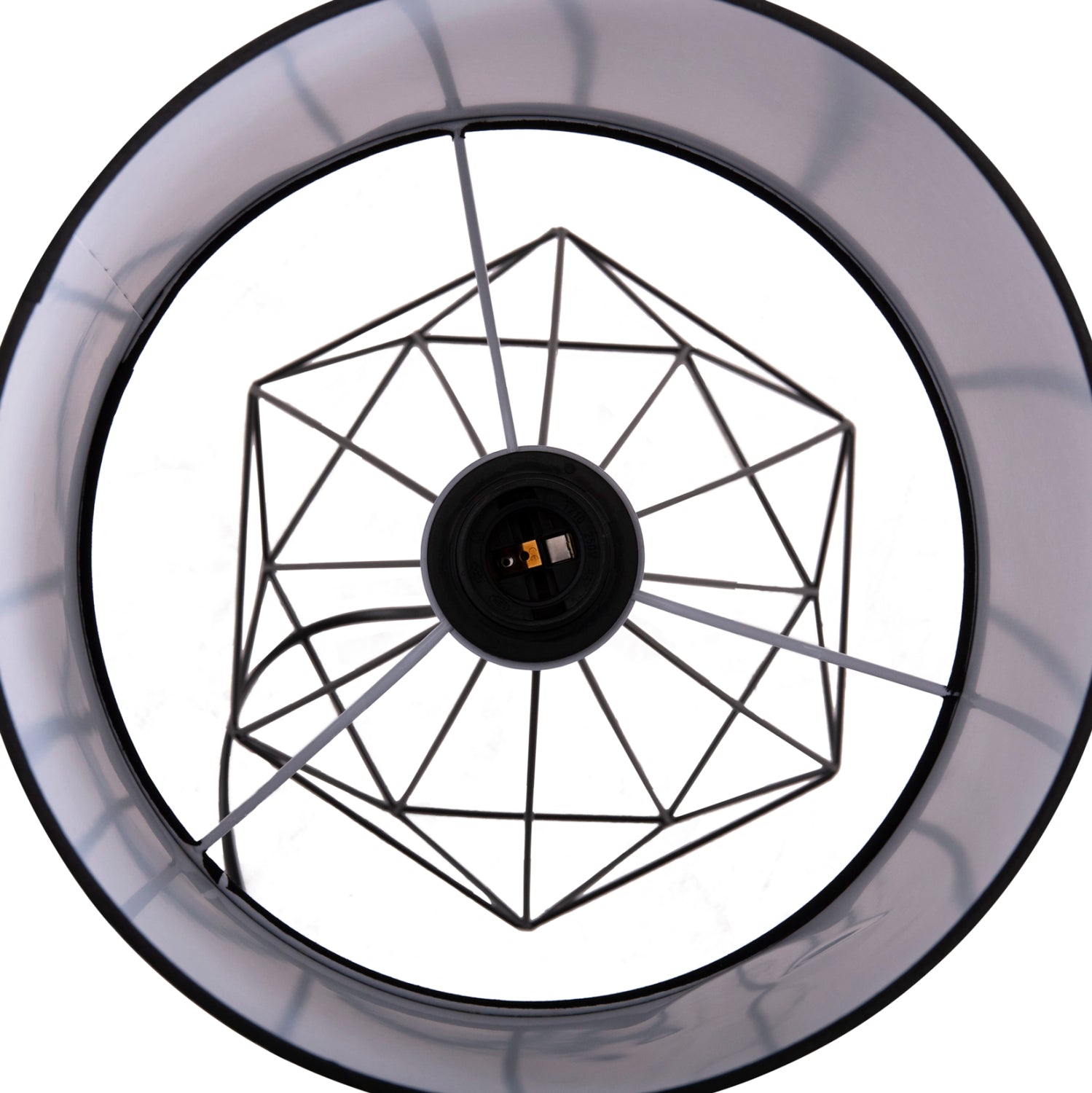 Настолна лампа geilo черен метал -- черна pvc шапка φ25x48.5см