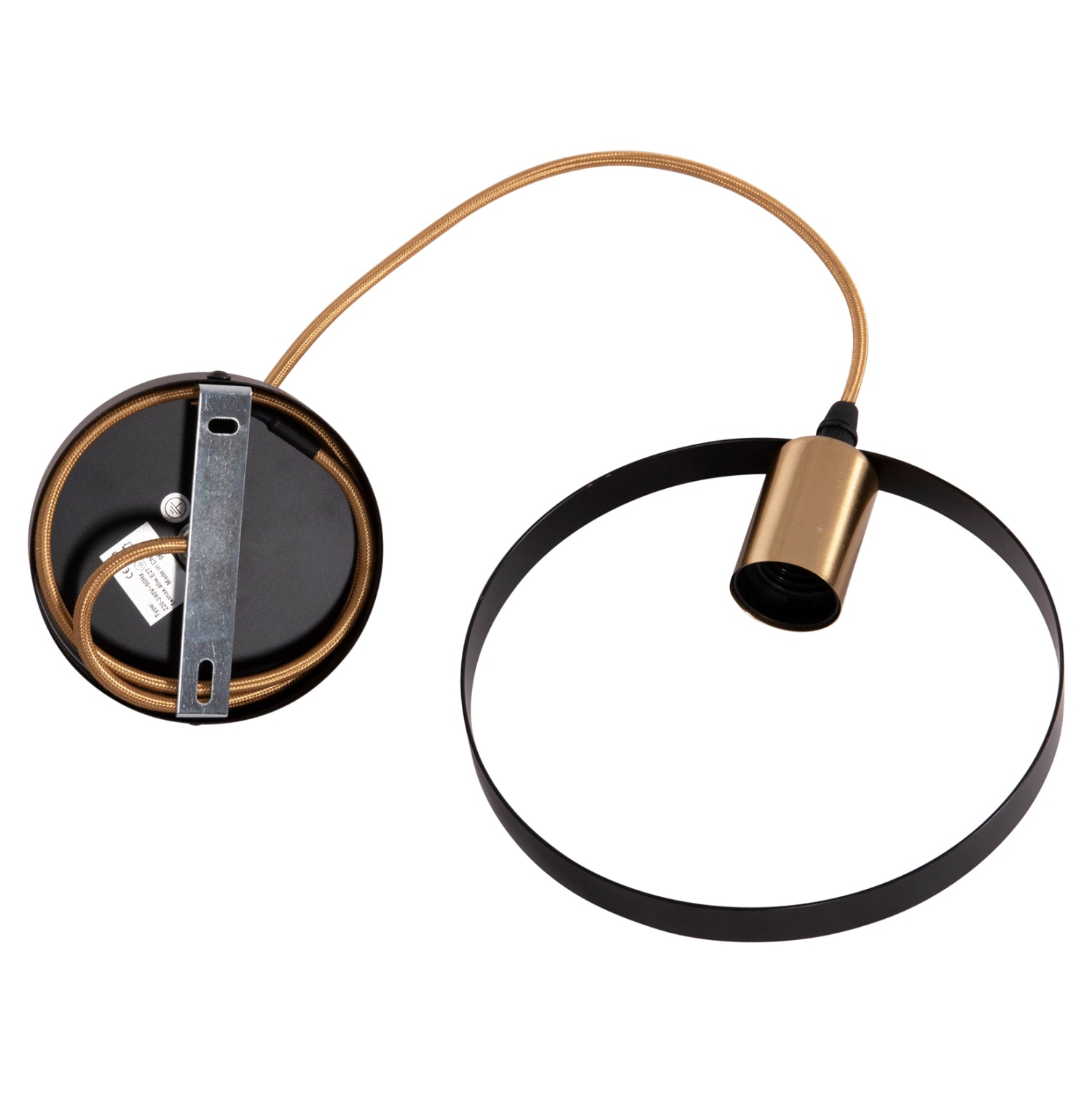 Тавнна лампа Krent черен-златист цвят 20x4x125см