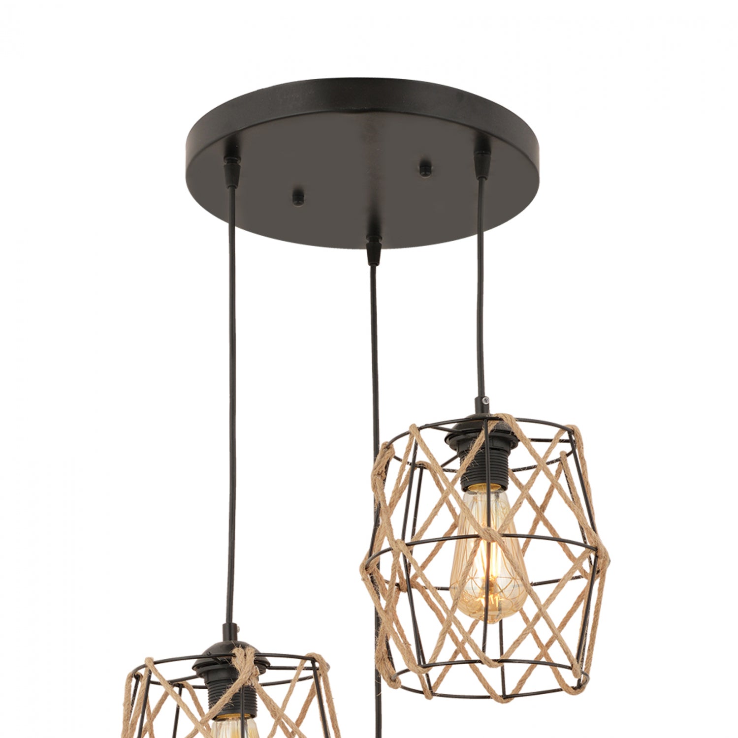 Лампа цвят черен-естествен 40x90см