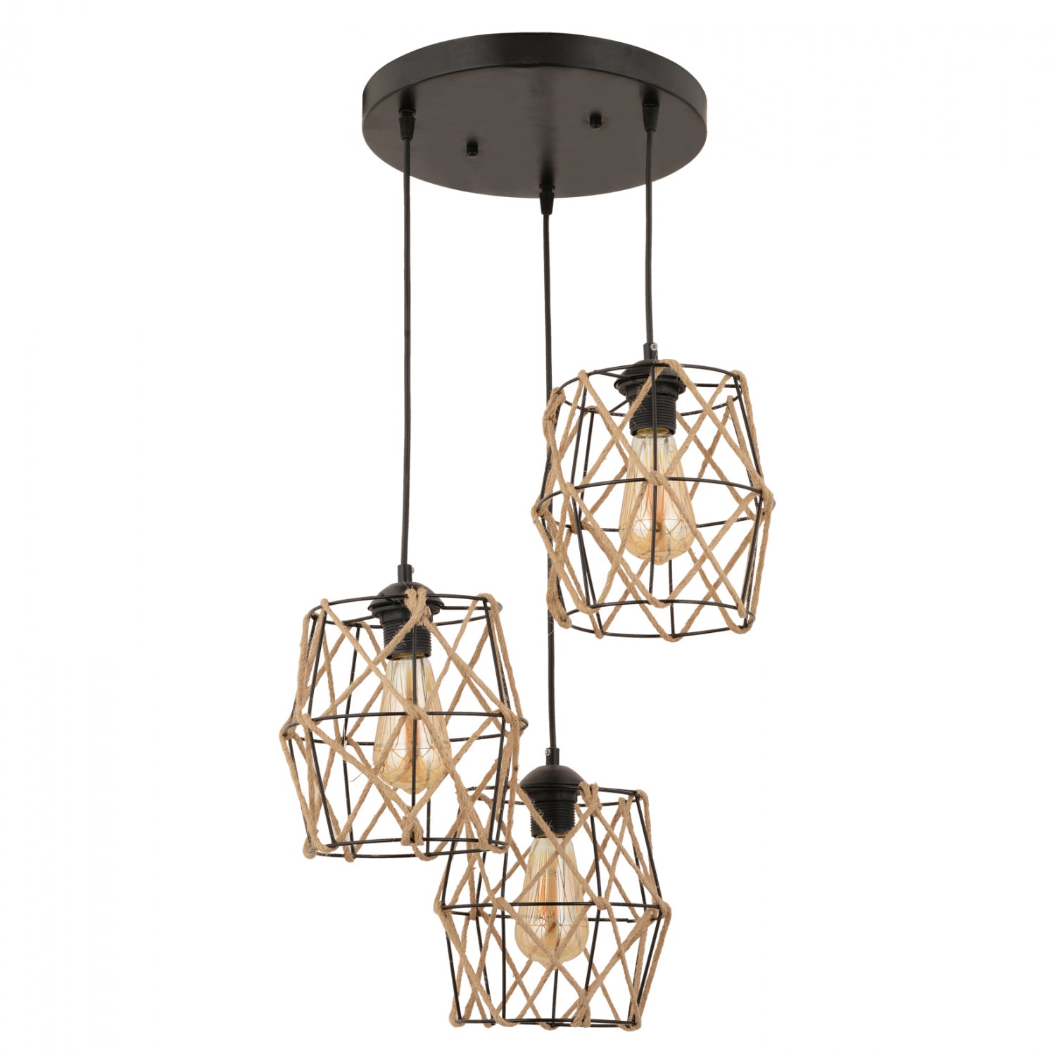 Лампа цвят черен-естествен 40x90см