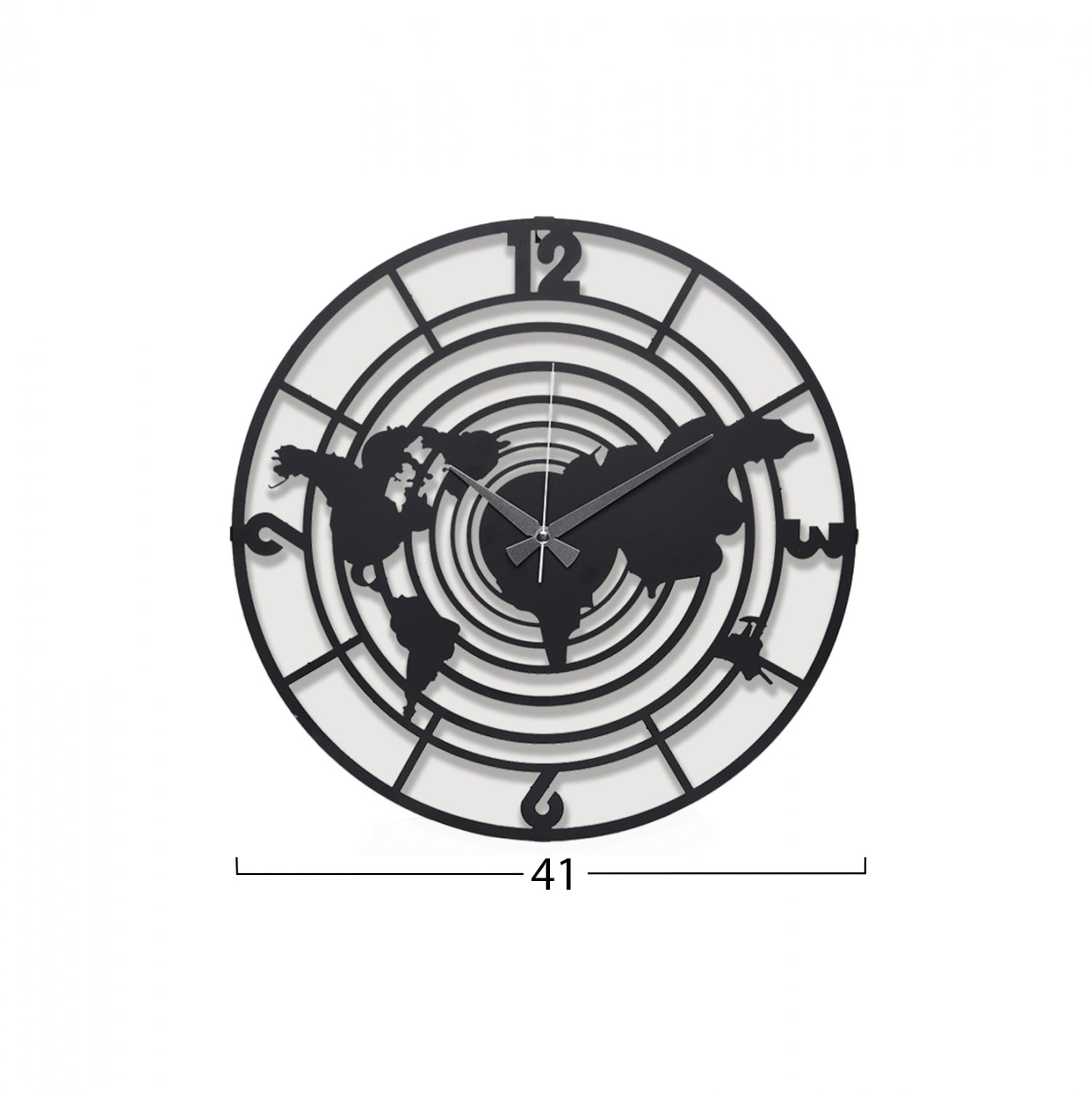 Часовник черен цвят -41х41см-2