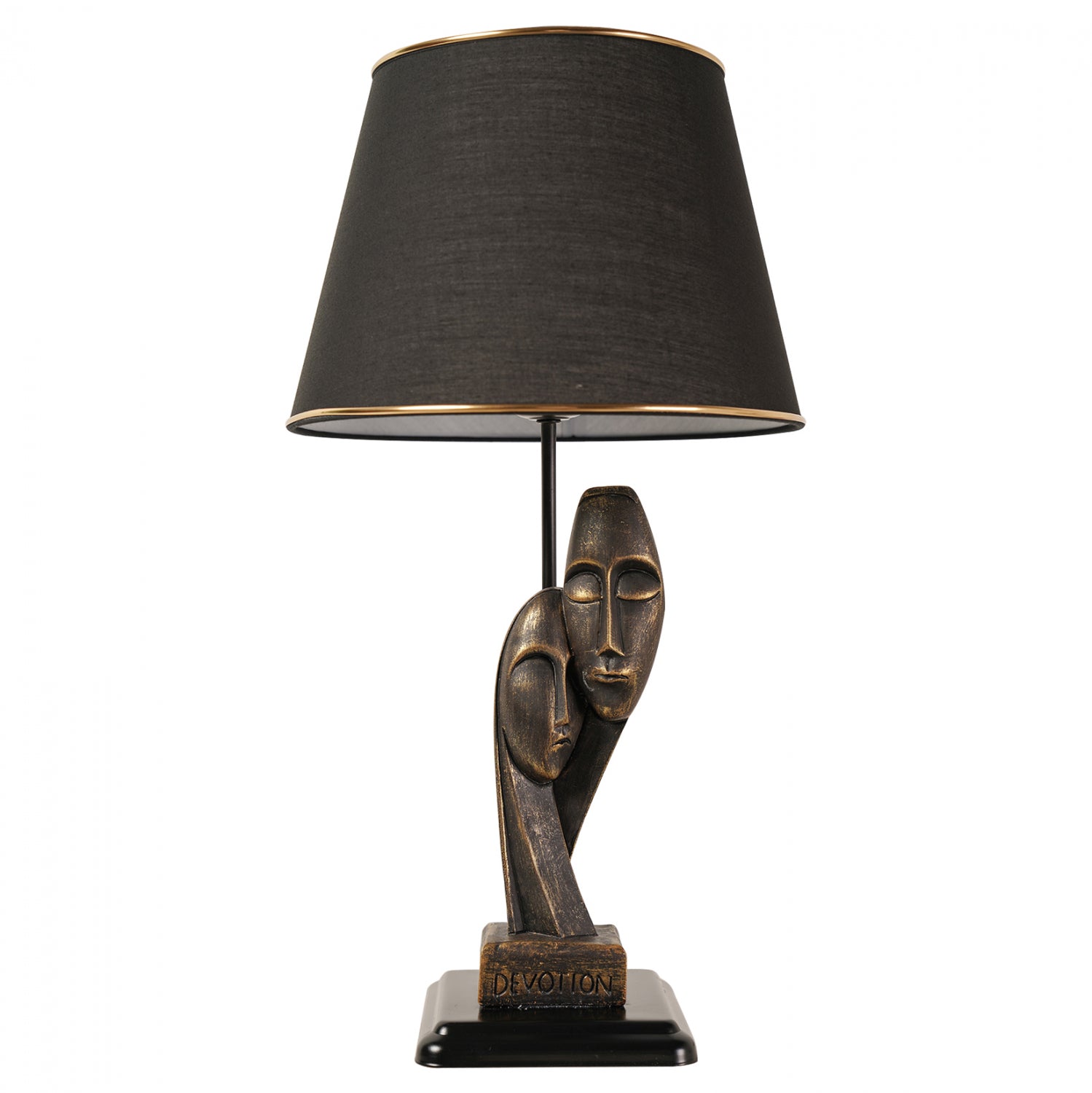 Настолна лампа Арт цвят черен-златист 15x53 см