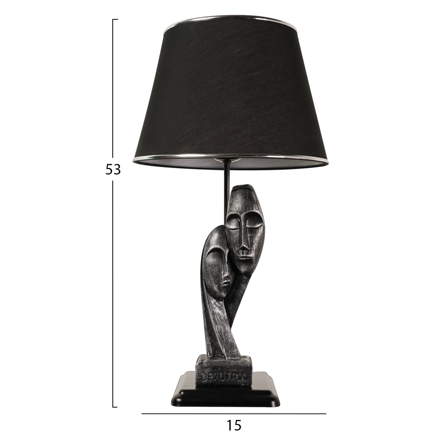 Настолна лампа Арт черен цвят  15x53 см