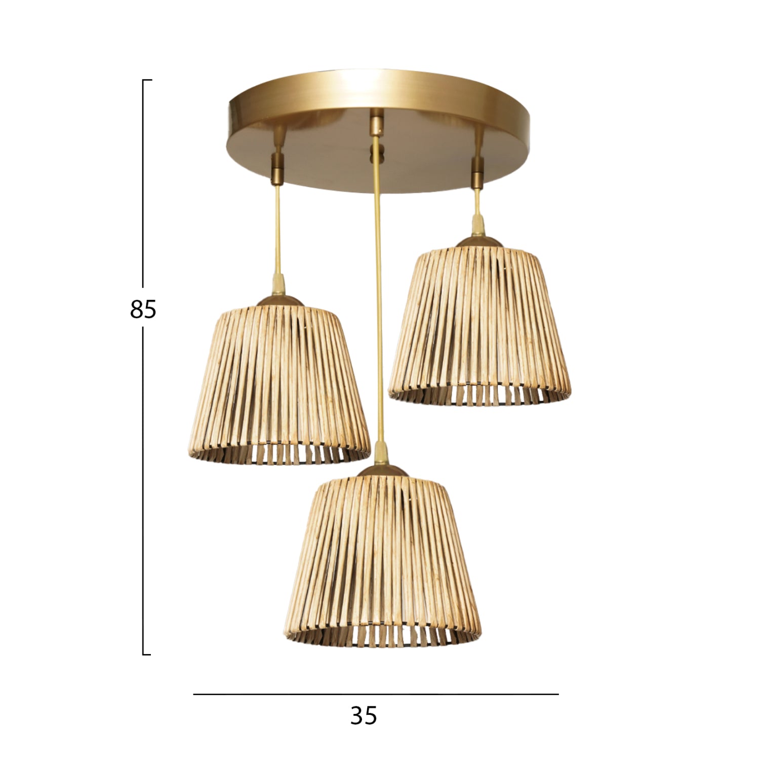 Таанна лампа 7512 естествен-златист цвят 35x85 см