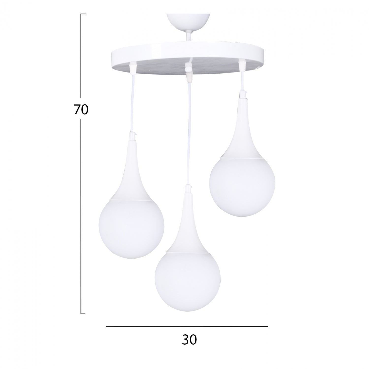 Таванна лампа 7516 бял цвят 30x75 см