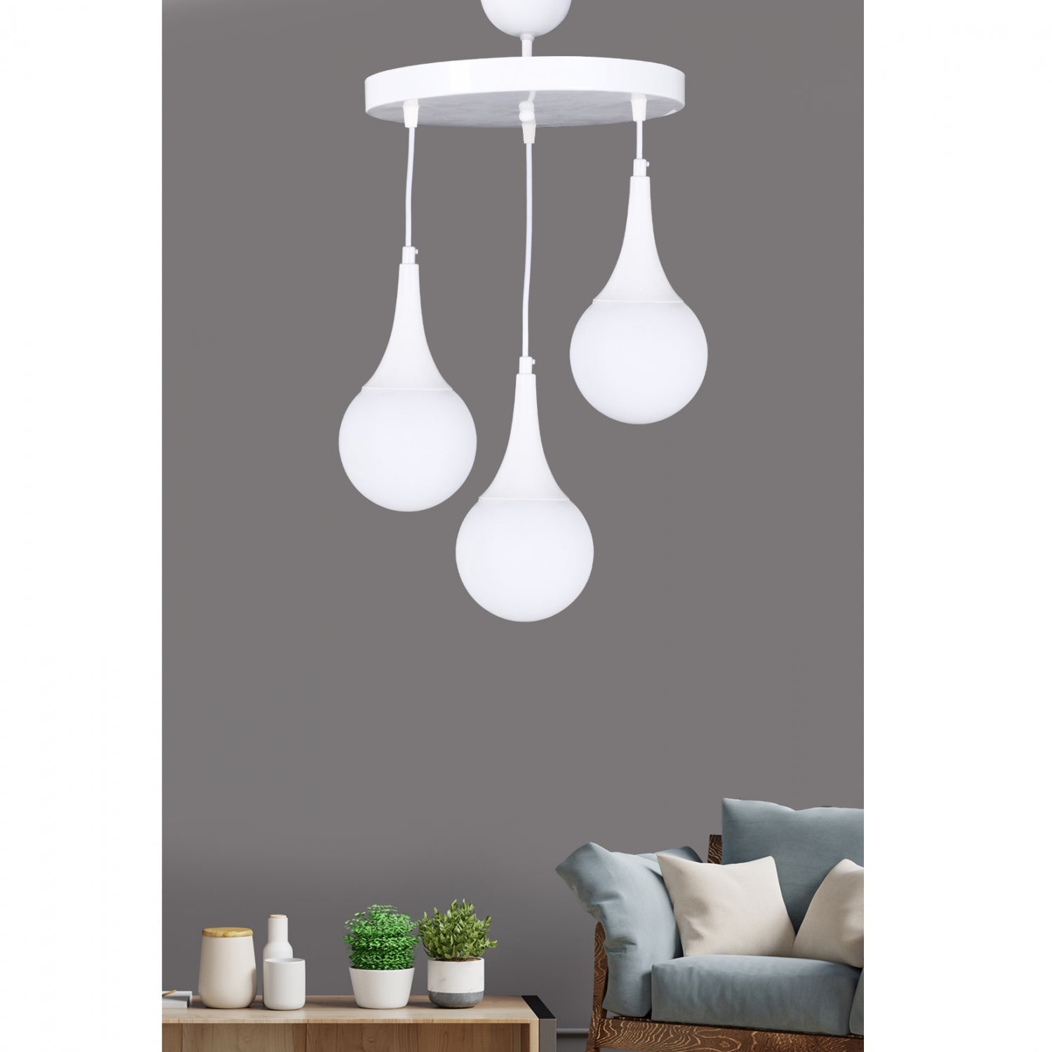 Таванна лампа 7516 бял цвят 30x75 см