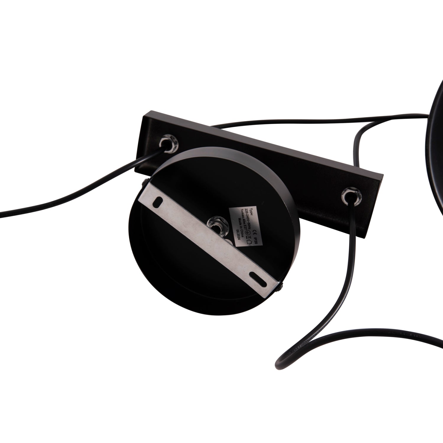 Таванна лампа BELL черен цвят Ф21.5x135hcм