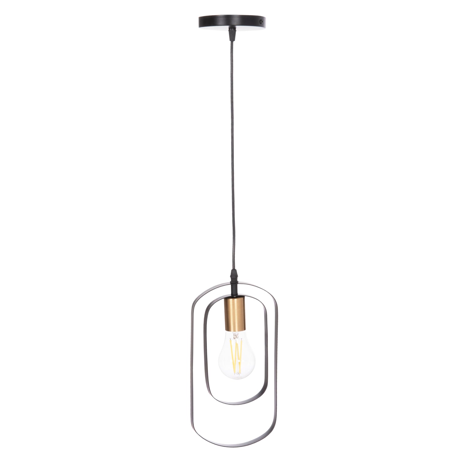 Таванна лампа BIUT черен-златист цвят 15.5x4x130см