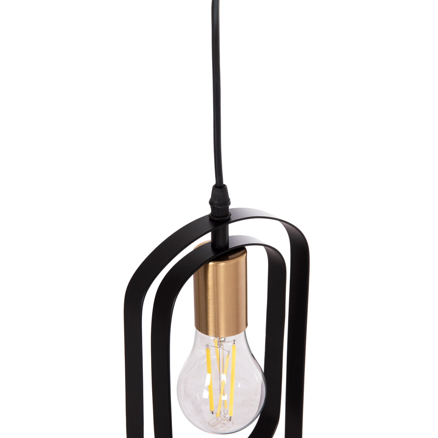 Таванна лампа BIUT черен-златист цвят 15.5x4x130см