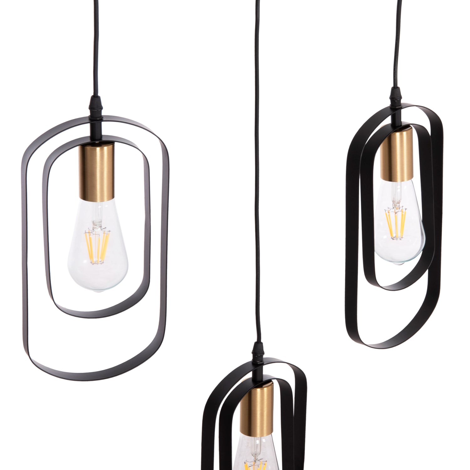 Таванна лампа BIUT черен-златист цвят 80x6x138 см