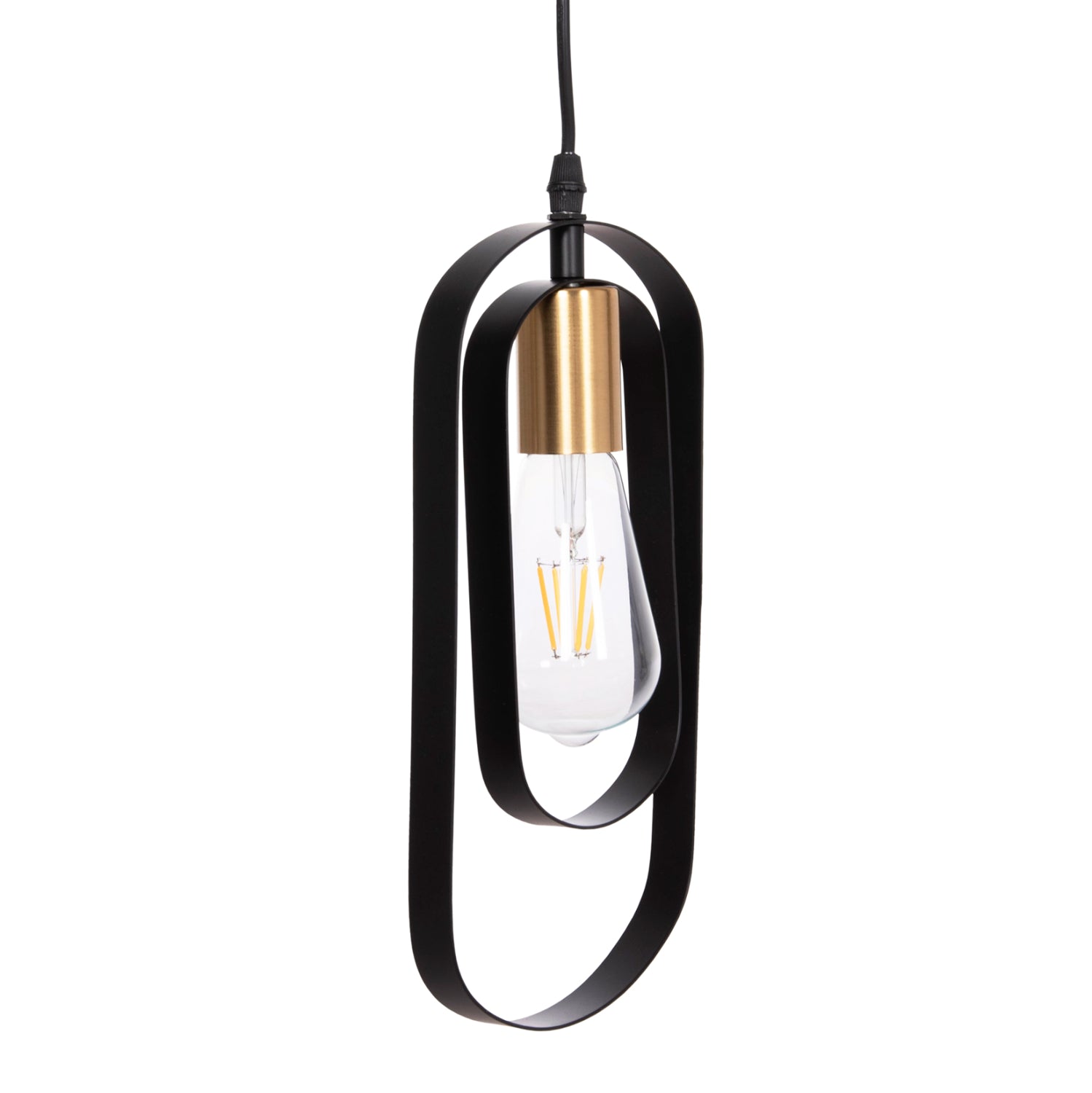 Таванна лампа BIUT черен-златист цвят 80x6x138 см