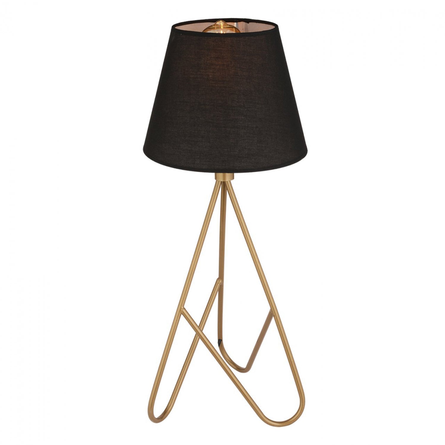 Настолна лампа в черно и златно 24x60см.