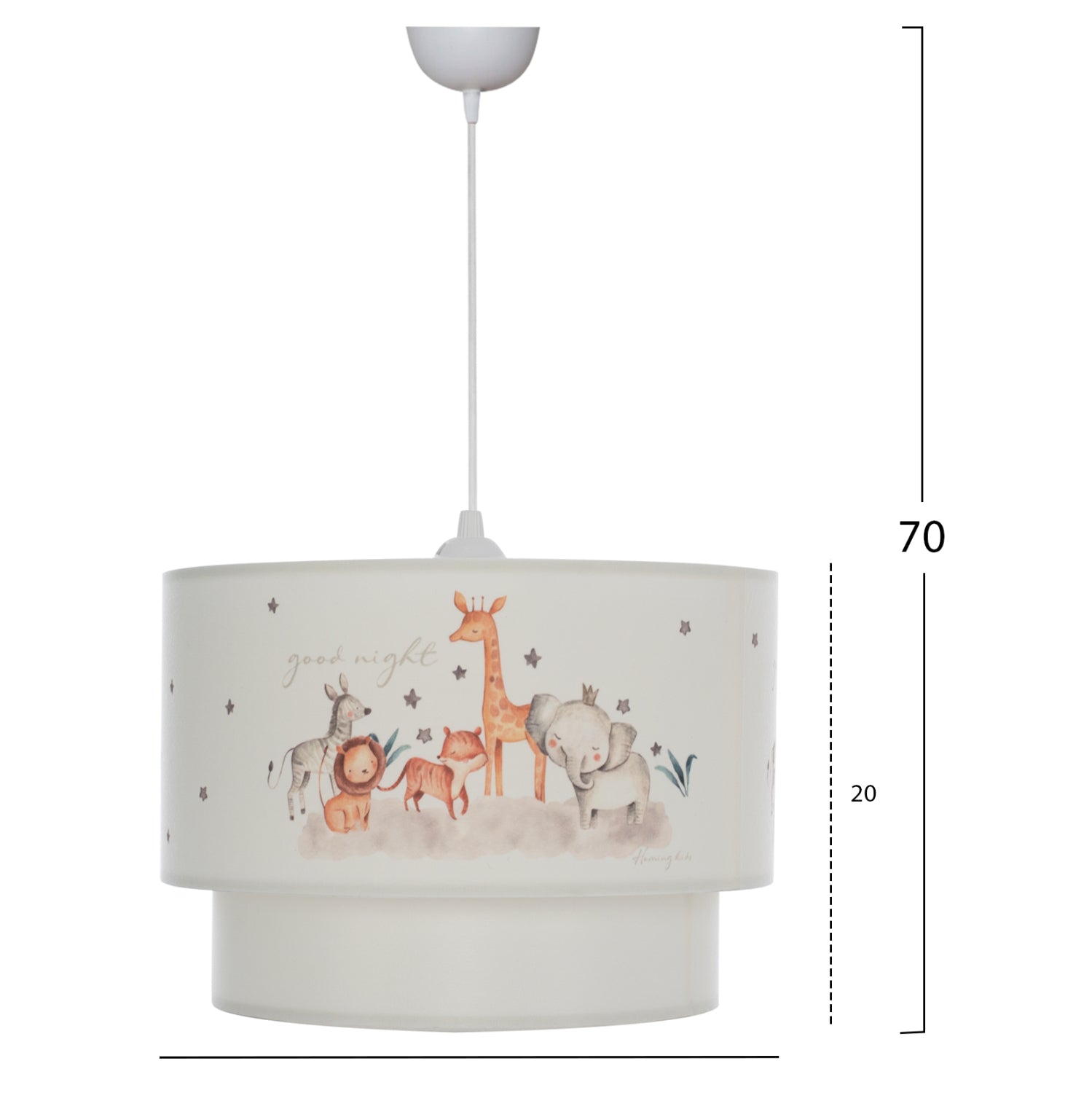 Детска таванна лампа BALOO ф30x70см