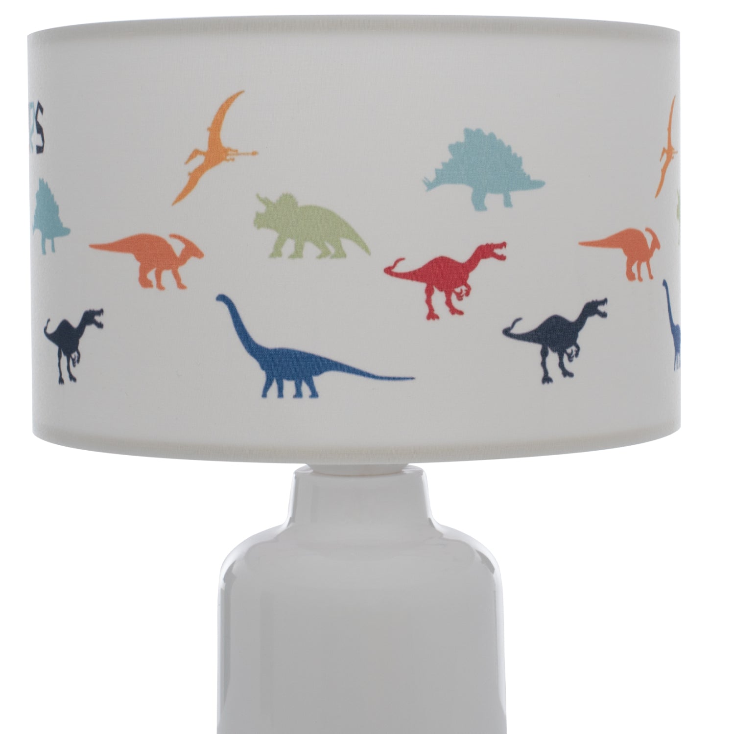 Детска лампа Динозаври бял цвят Φ24x32см