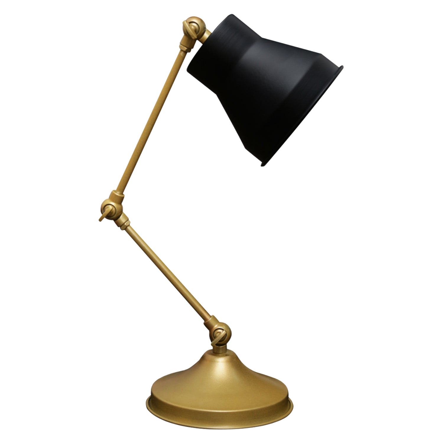 Настолна лампа метал златисто черен