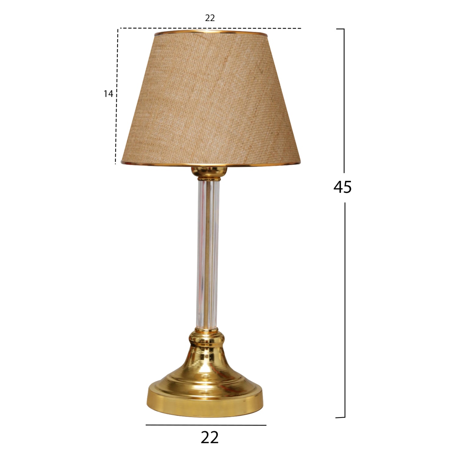 Златиста настолна лампа Мона