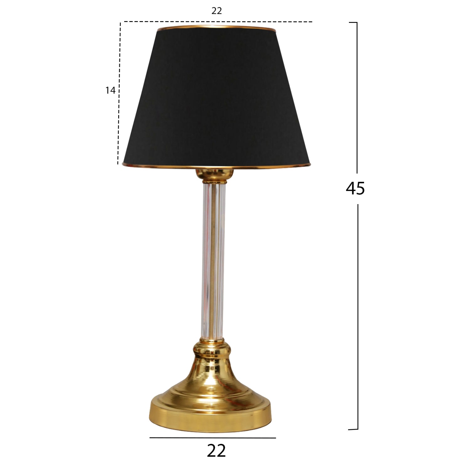 Настолна лампа 7591 черен-златист цвят