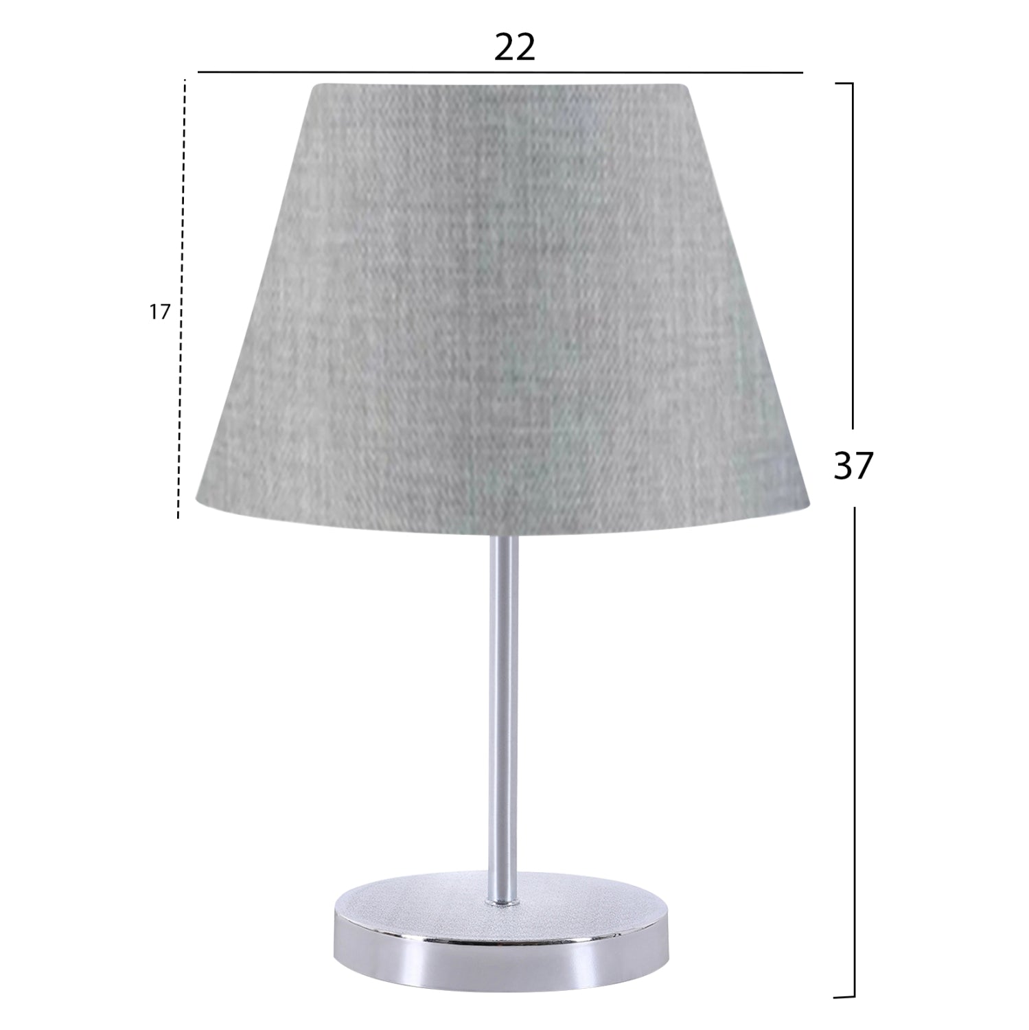 Настолна лампа 7599 сив-сребърен цвят