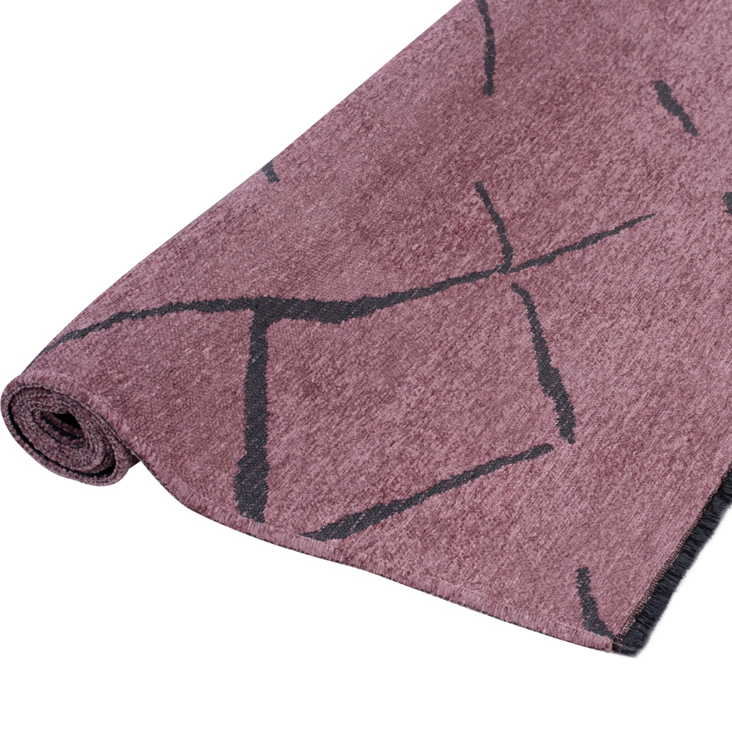 Килим 160х230 -розов-черен цвят