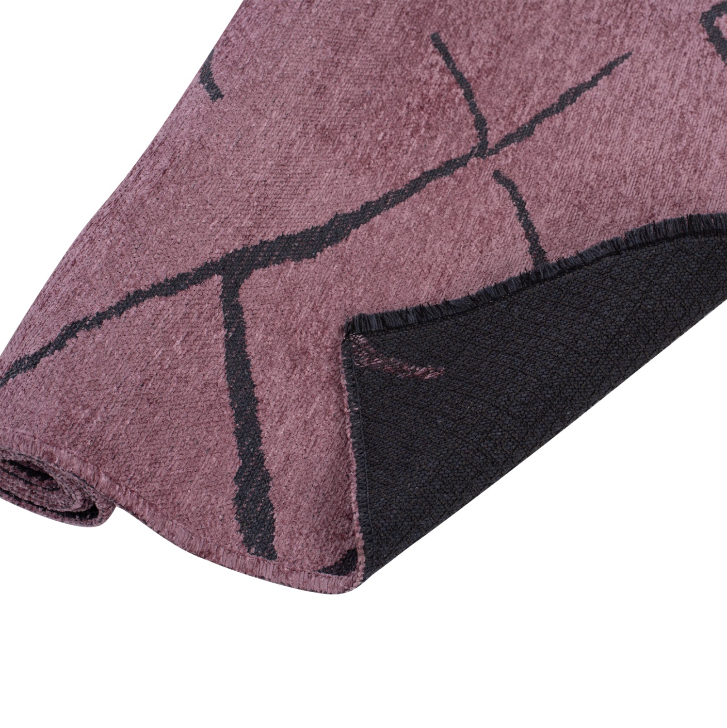 Килим 160х230 -розов-черен цвят