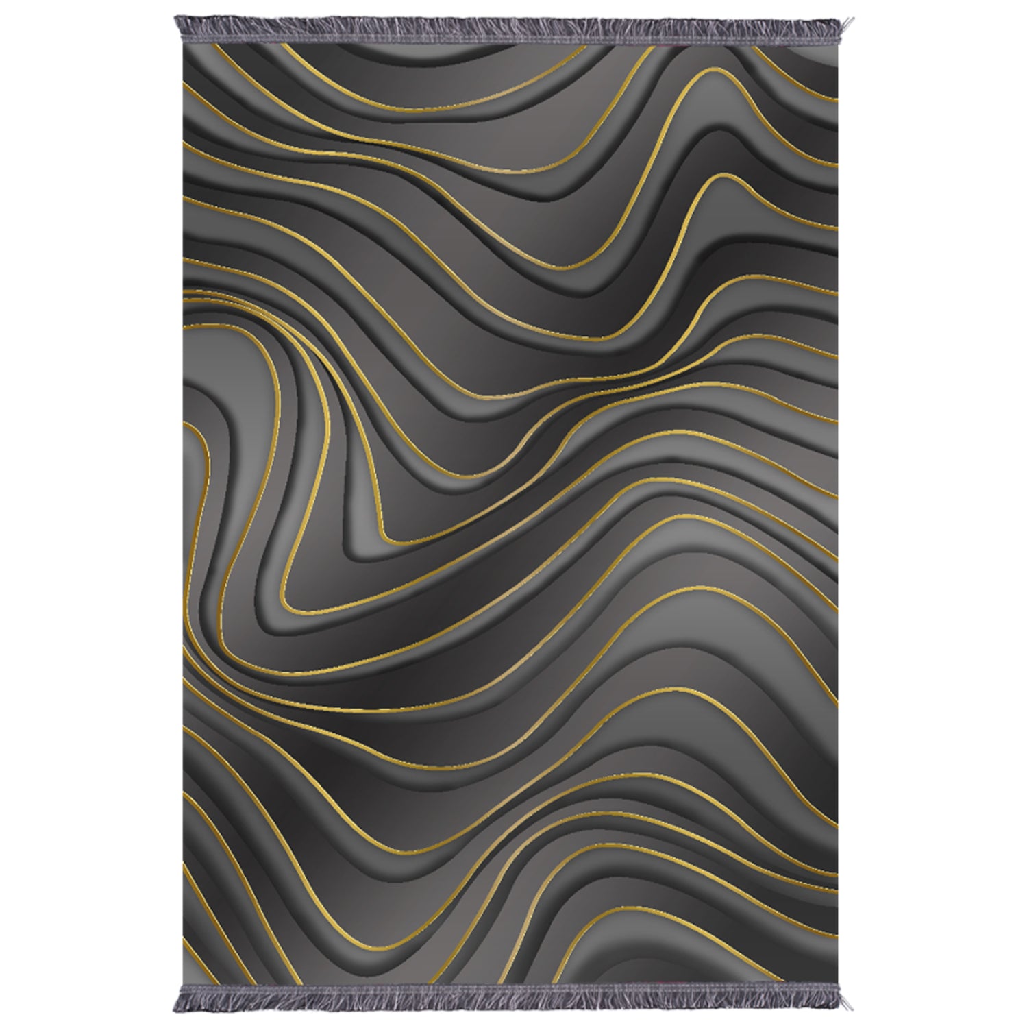 Килим 160х230 -цвят сиво-златист