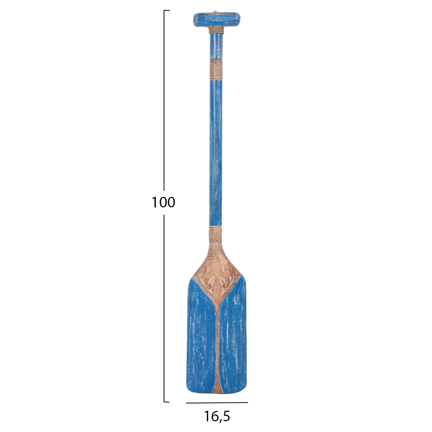 Декорация гребло за стена син цвят/албазия дърво 16,5x100