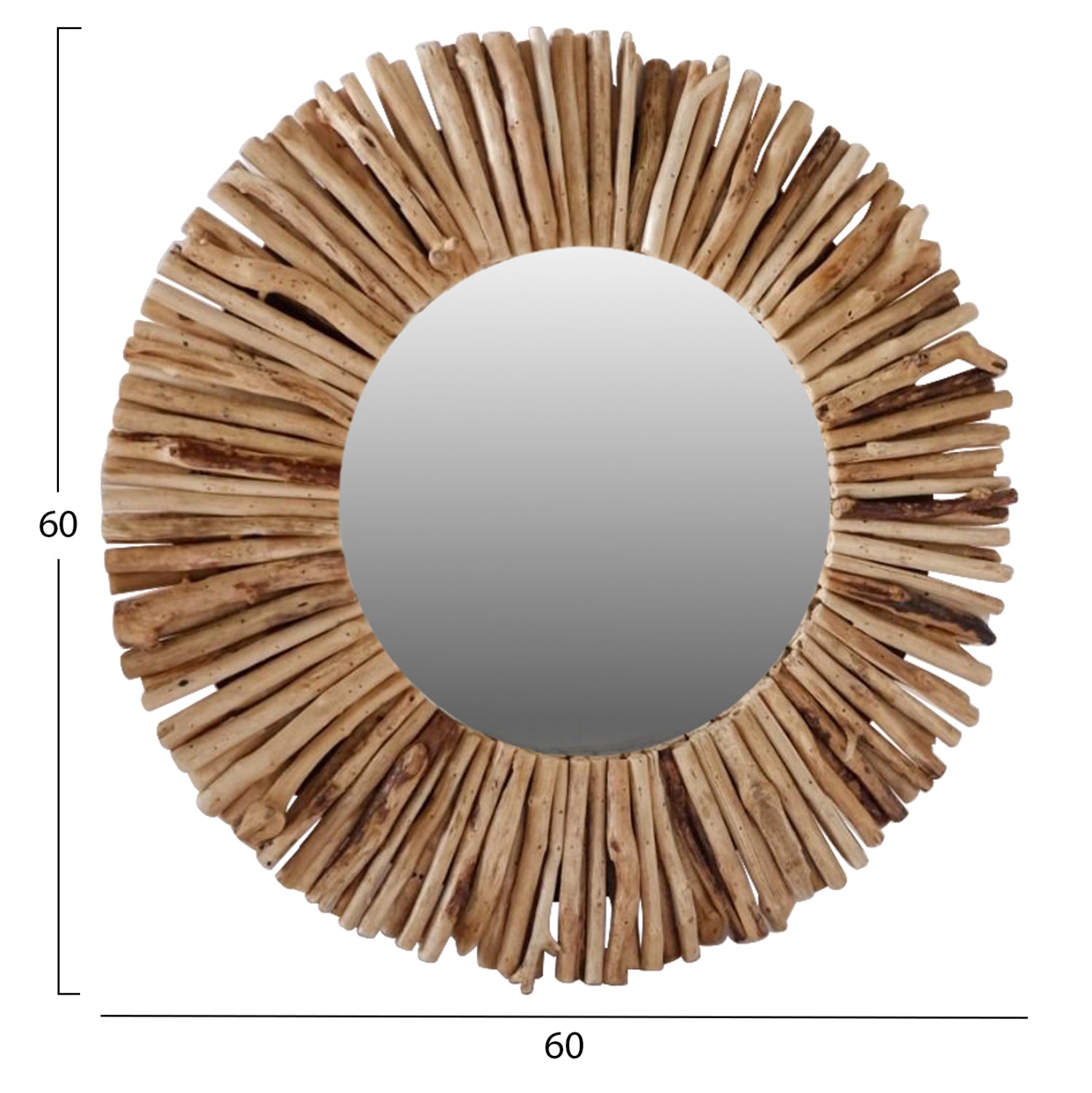 Огледало DRIFTWOOD натурал  60X5X60