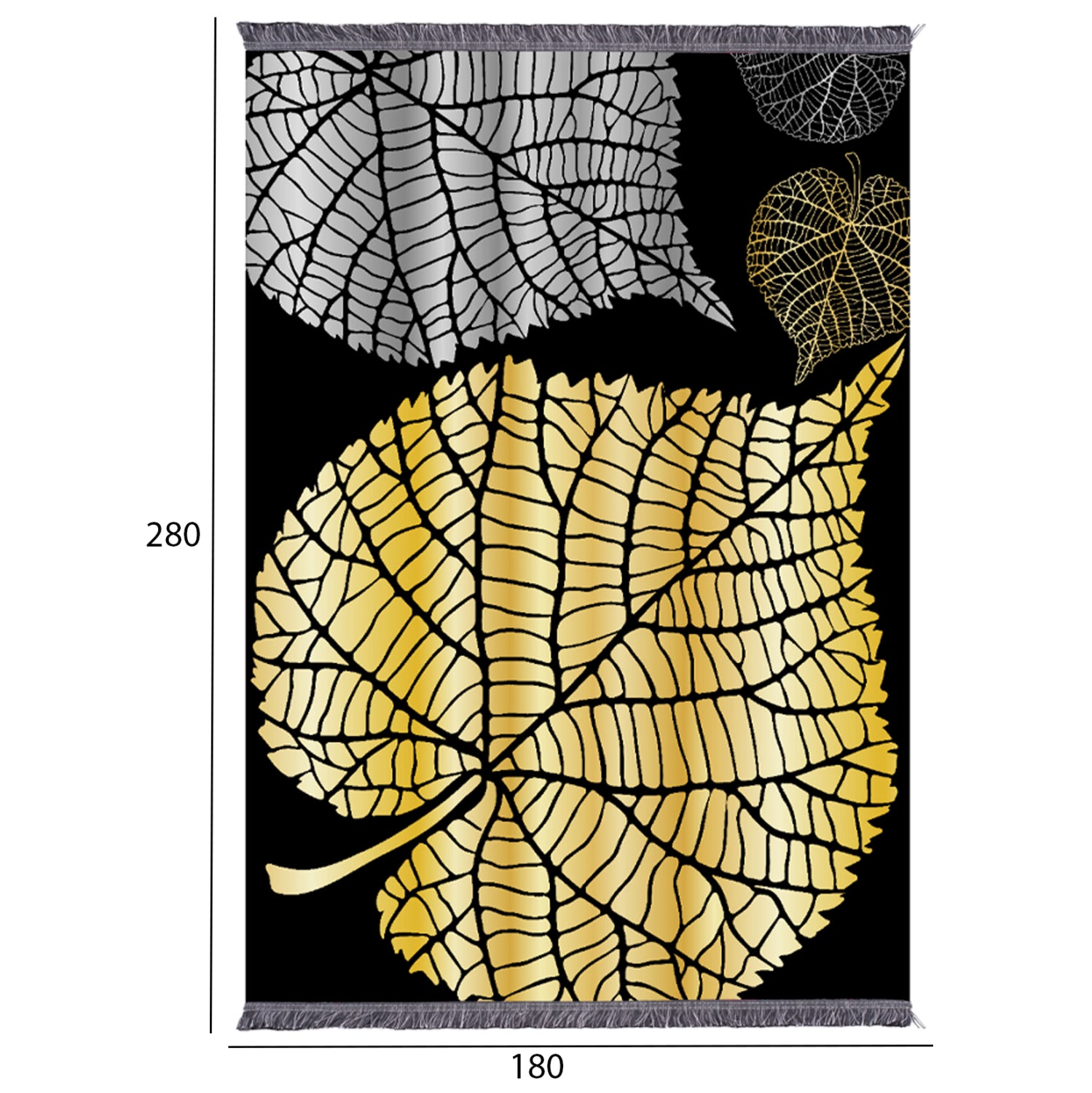 Килим Жоси жълт-сив-черен цвят 180X280см