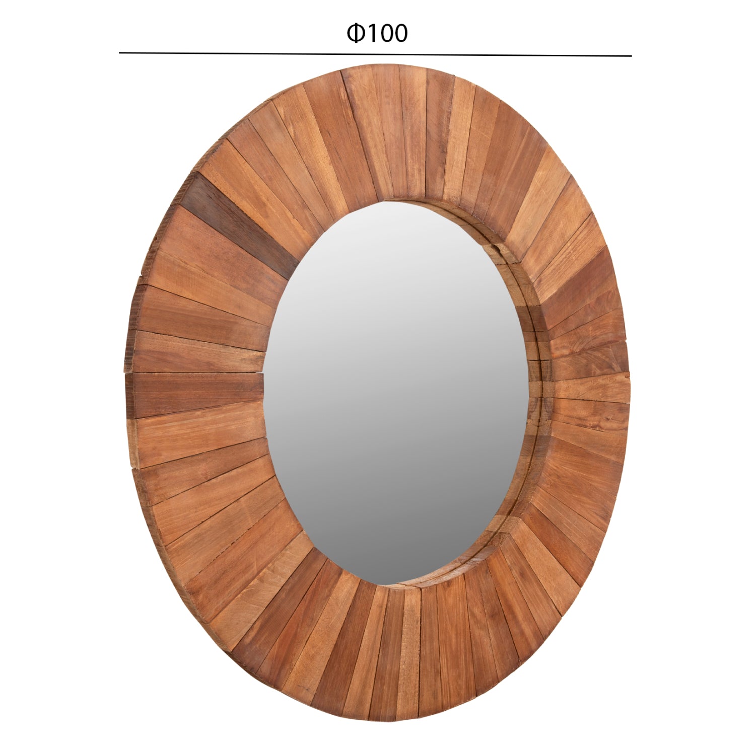 Огледало ф100 -тиково дърво