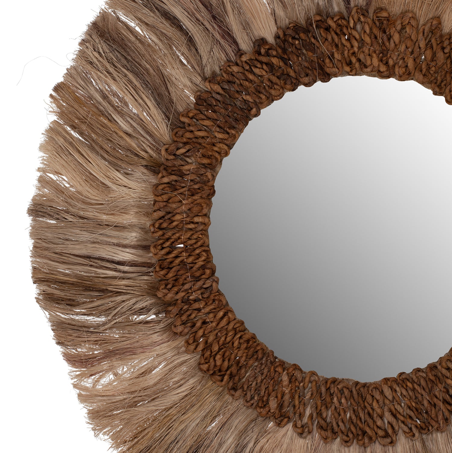 Огледало рамка с влакна абака ф60 -натурал