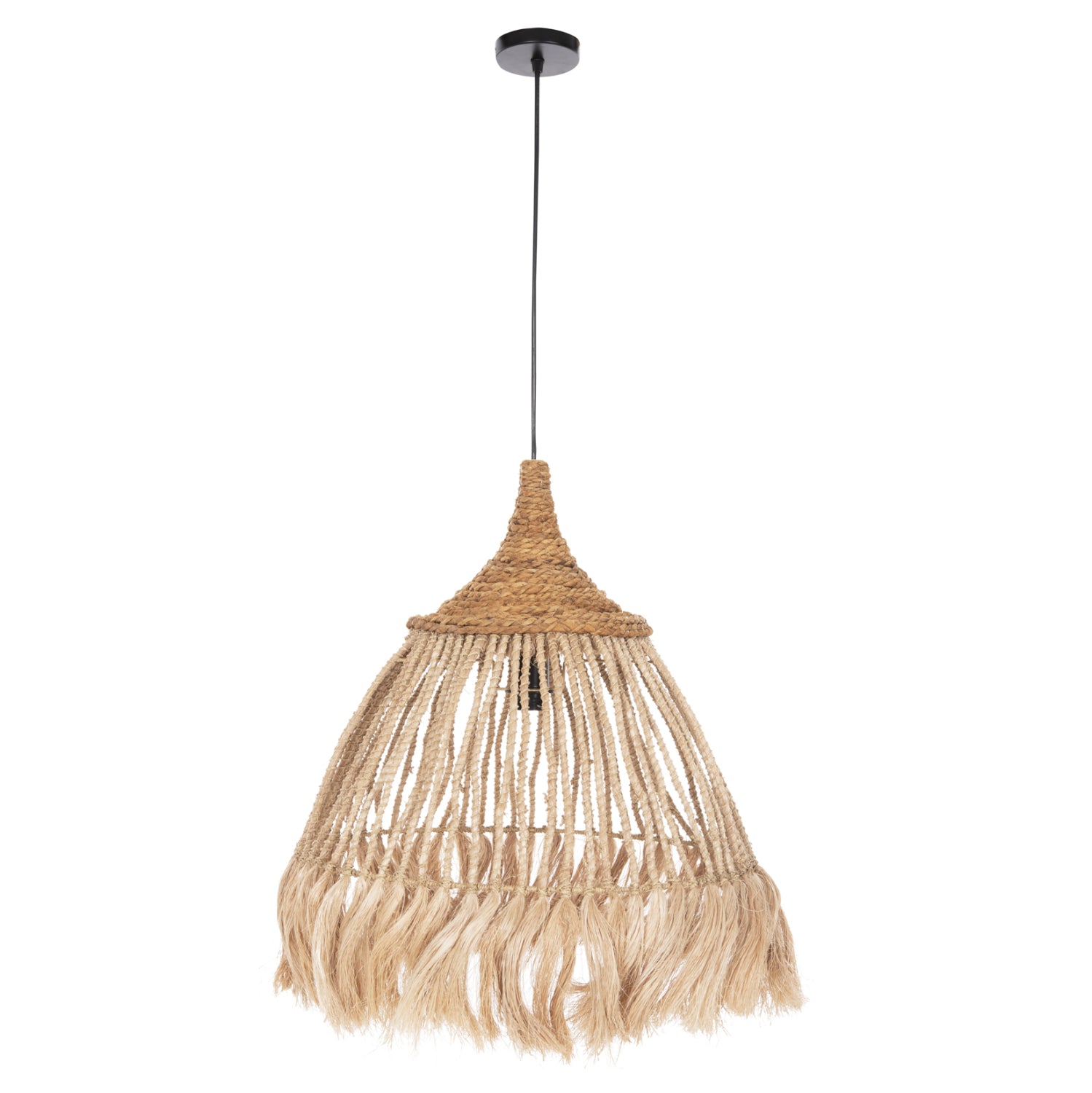 Таванна лампа 7752 естествен цвят Φ51x65-120см