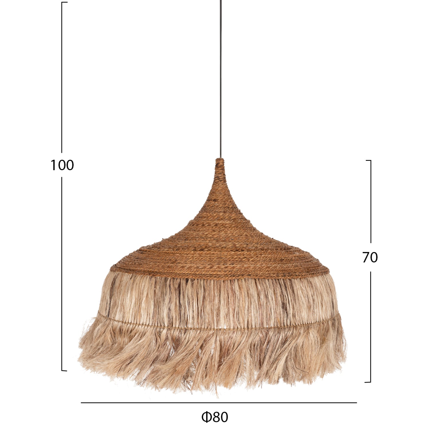 Таванна лампа 7755 естетсвен цвят 80x80x70см