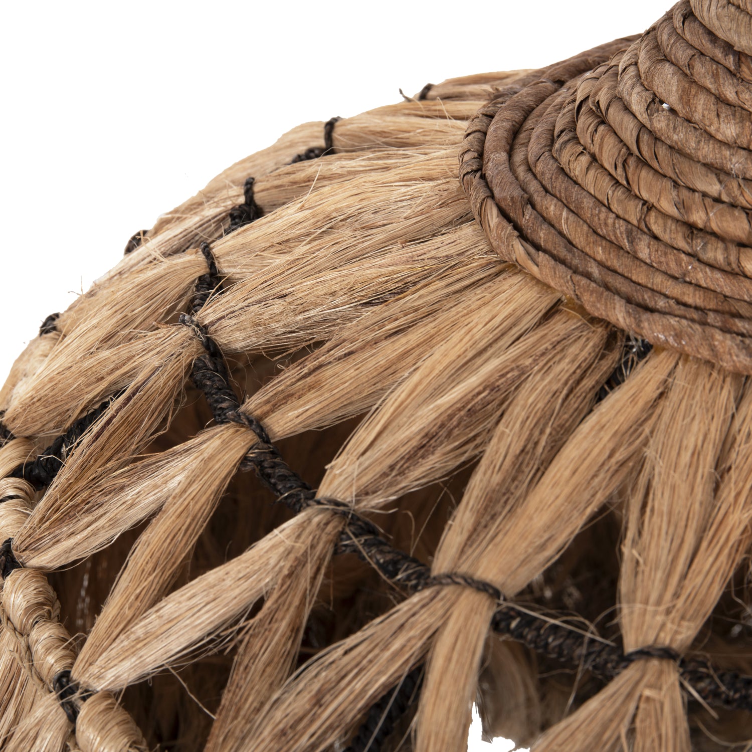 Таванна лампа 7761 естествен-черен цвят Φ52x52-120см