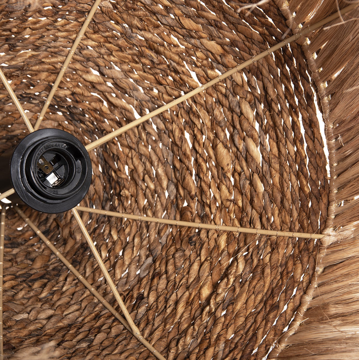 Таванна лампа 7762 естествен цвят Φ50x35-120см