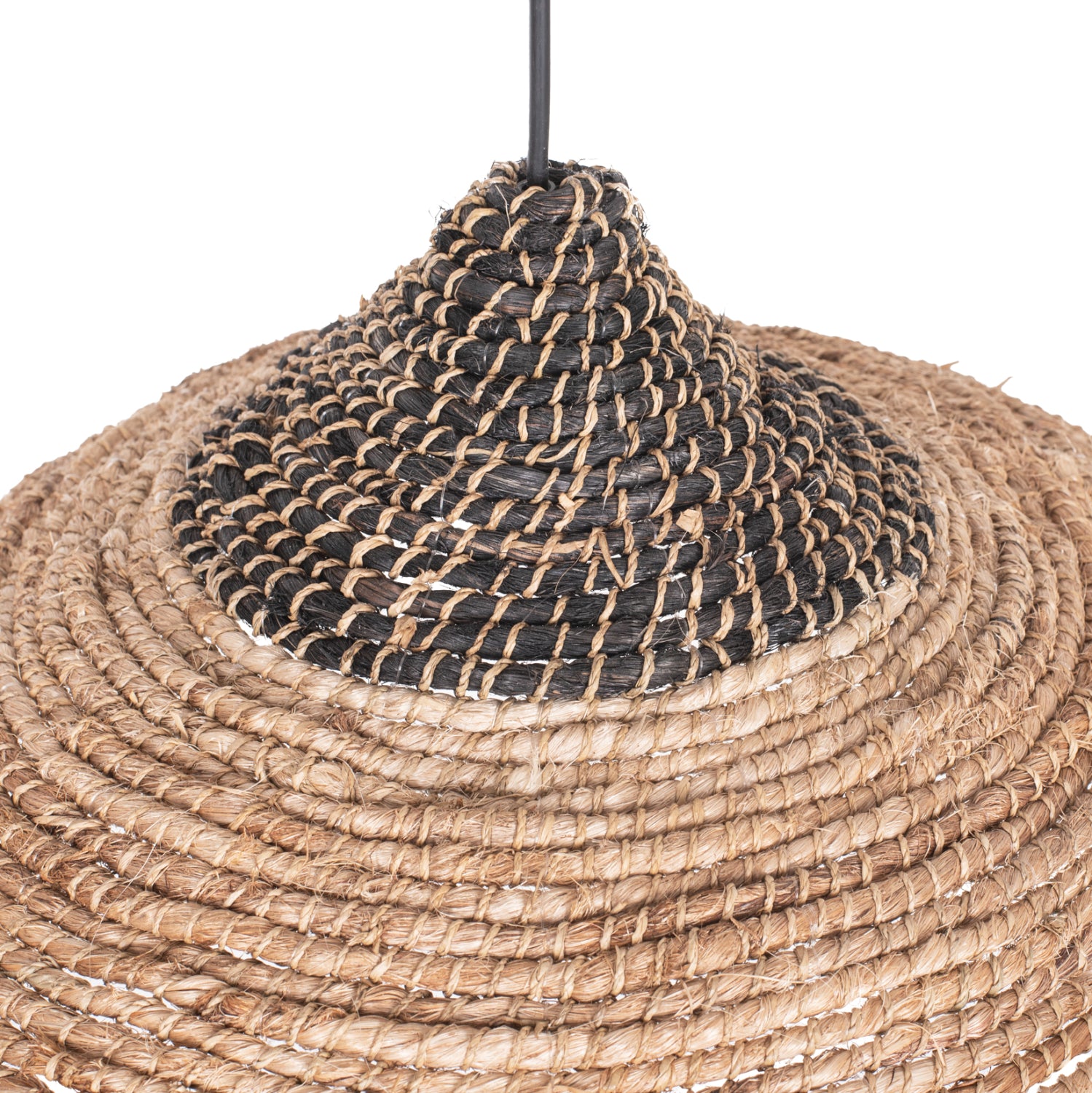 Таванна лампа 7785 естествен-черен цвят Φ45x23-60Υсм