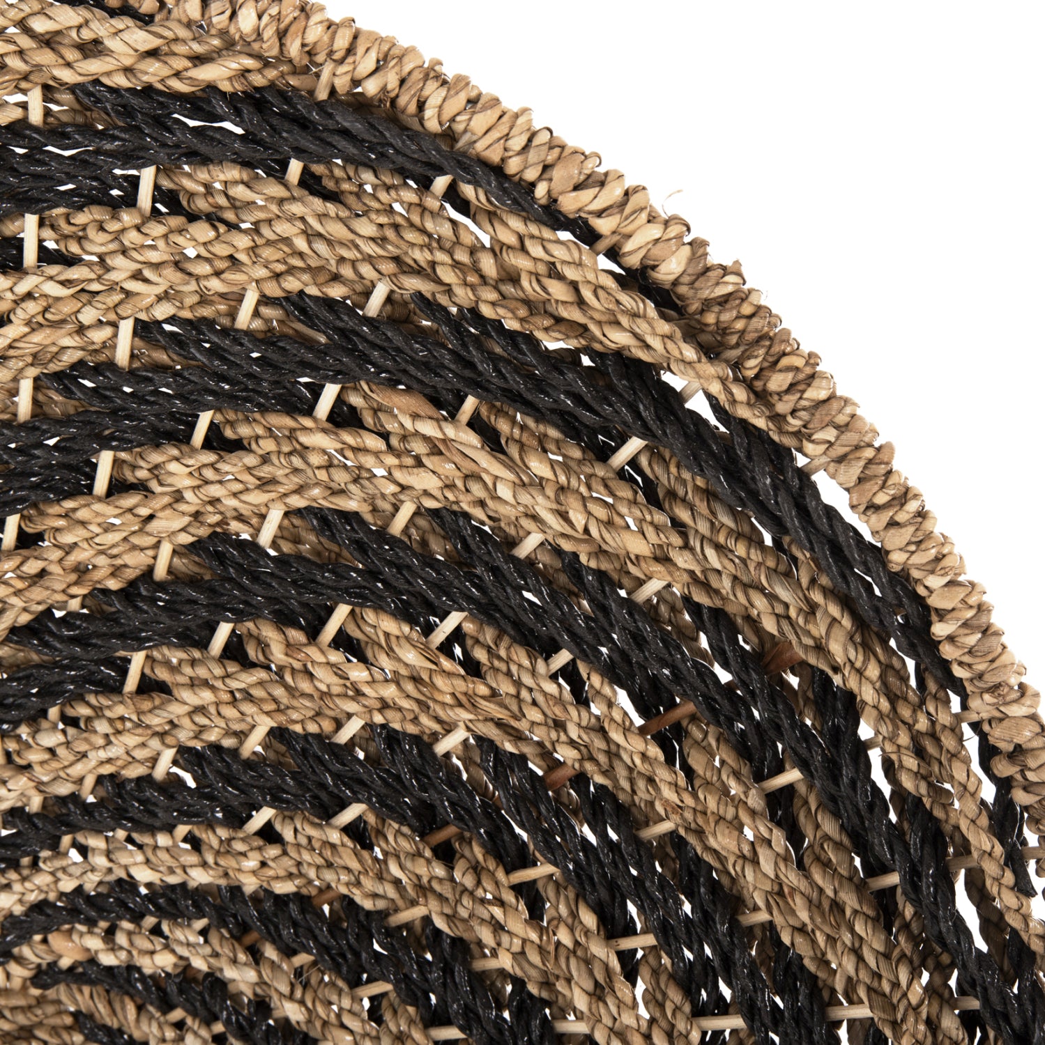 Декорация за стена спирала цвят черен-натурал Φ61x3см