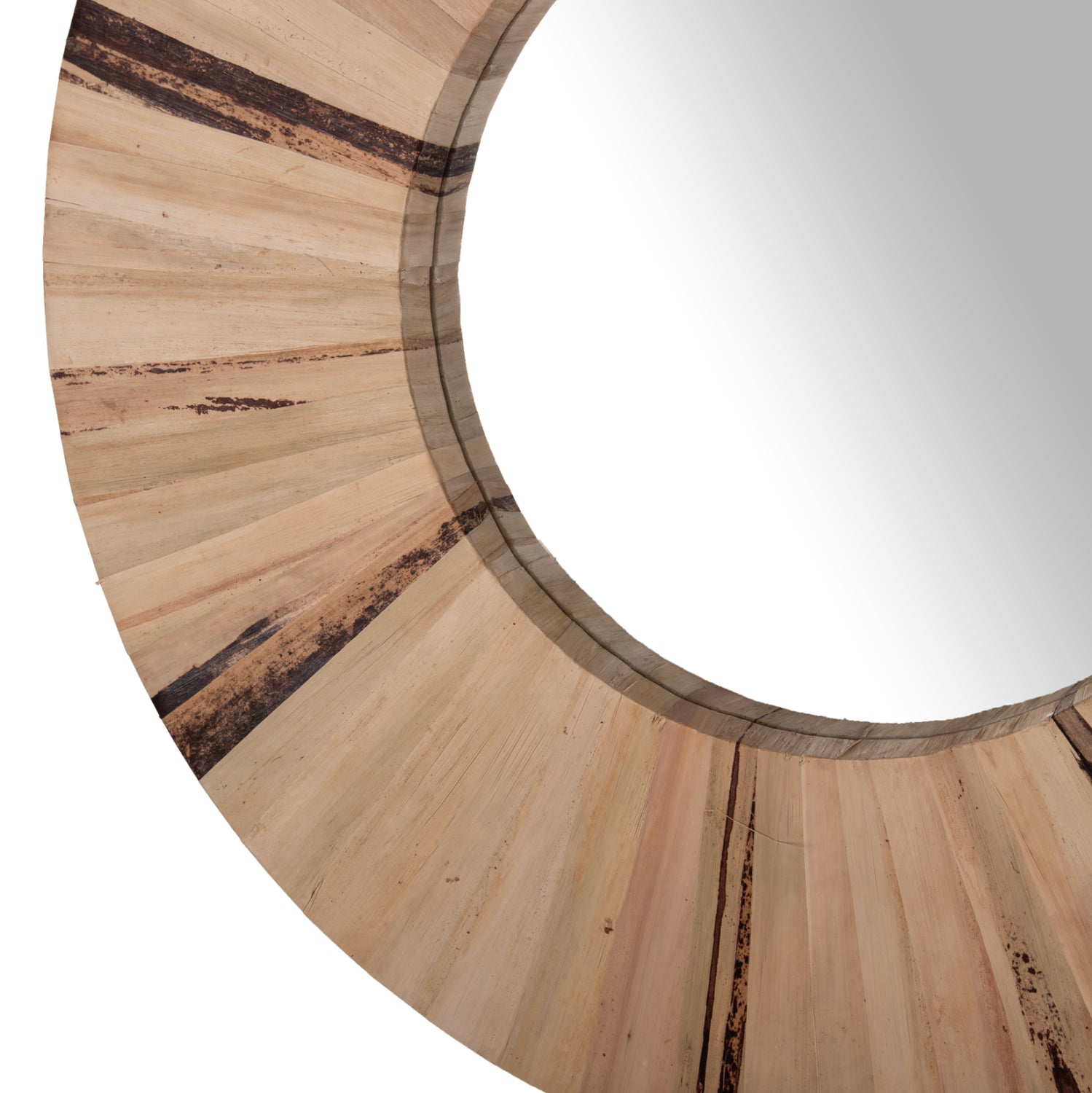 Огледало с рамка палмови влакна Φ80x4см.