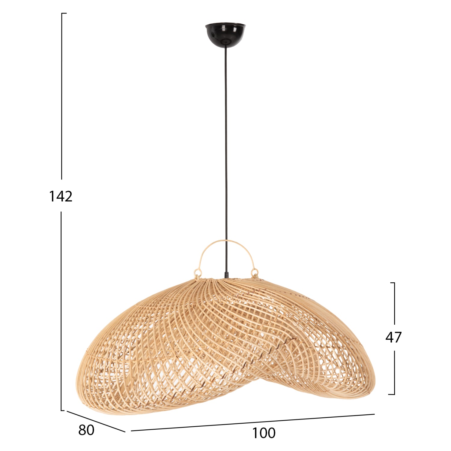 Таванна лампа 7861 естествен цвят 100x80x142 см